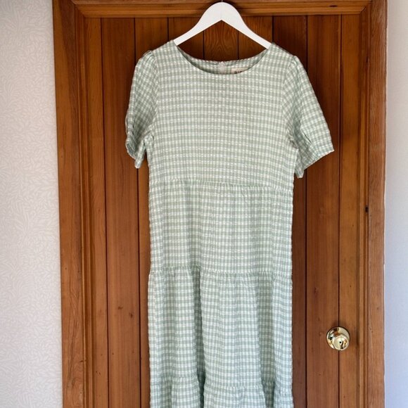 Green Gingham Dress Maxi - Picture 1 of 1
